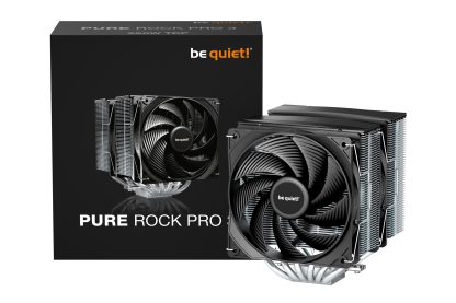 Be Quiet! BK041 Pure Rock Pro 3 Silver Heatsink & Fan, Intel & AMD Sockets, 2x Pure Wings 3 Fans, 6 High-Performance Heatpipes, 250W TDP