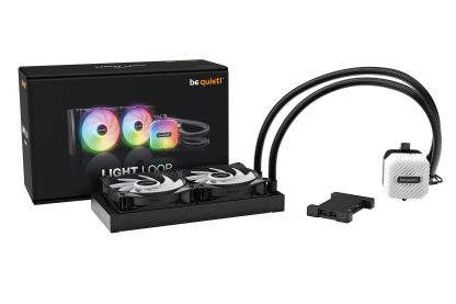 Be Quiet! Light Loop 240mm ARGB Liquid CPU Cooler, 2x Light Wings LX PWM Fans, ARGB Cooling Block, ARGB-PWM-Hub