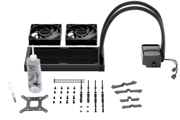 Be Quiet! Silent Loop 3 240mm ARGB Liquid CPU Cooler, 3-Chamber Pump, Large Fin Area, Silent Wings 4 PWM Fans, Black