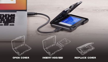 ADATA EC600 2.5" SATA Drive Caddy, USB 3.2 Gen2, USB Powered, Safety Lock, Eco-Friendly