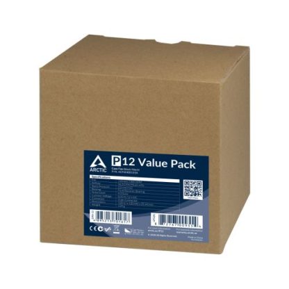 Arctic P12 Pressure Optimised 12cm Case Fans (5 Pack), Black, Fluid Dynamic, 1800 RPM, Value Pack - Image 2