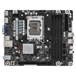 Asrock DeskMeet B760 Barebone PC, Mini ITX, LGA1700 (B760), 4x DDR4, 3x SATA, 2x M.2, VGA, HDMI, DP, USB-C, 500W PSU - No CPU, RAM, Storage or OS