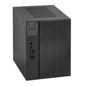 Asrock DeskMeet X300 Barebone PC, Mini ITX, AMD AM4 (X300), DDR4 DIMM, 2x SATA, 1x M.2, VGA, HDMI, DP, USB-C, 500W PSU - No CPU RAM Storage or OS
