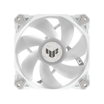 Asus TUF Gaming TF120 ARGB 12cm PWM Case Fan, Fluid Dynamic Bearing, Double-layer LED Array, Up to 1900 RPM, White Edition