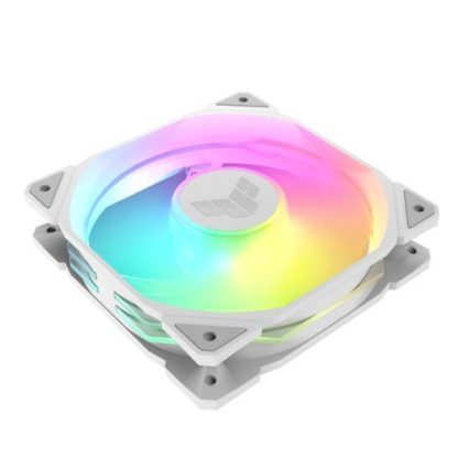 Asus TUF Gaming TR120 ARGB 12cm PWM Case Fan (Single), Hydraulic Bearing, 28mm Frame, Double-layer LED Matrix Design, 2000 RPM, White