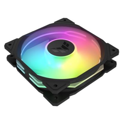 Asus TUF Gaming TR120 ARGB Reverse Blade 12cm PWM Case Fans (3 Pack), Hydraulic Bearing, 28mm Frame, Double-layer LED Matrix Design, 2000 RPM, Black