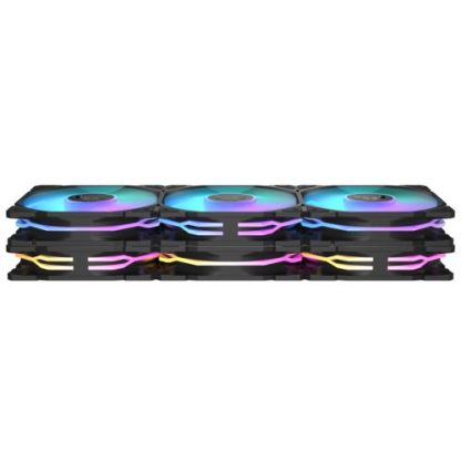 Asus TUF Gaming TR120 ARGB Reverse Blade 12cm PWM Case Fans (3 Pack), Hydraulic Bearing, 28mm Frame, Double-layer LED Matrix Design, 2000 RPM, Black