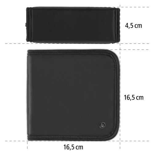 Hama CD/DVD/Blu-Ray Disc Wallet, Up to 32 Discs, Black
