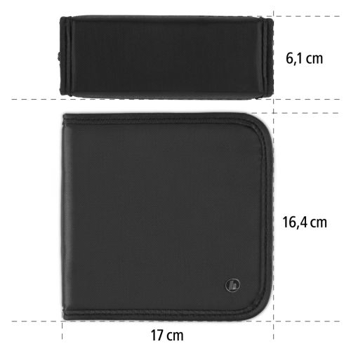 Hama CD/DVD/Blu-Ray Disc Wallet, Up to 40 Discs, Black