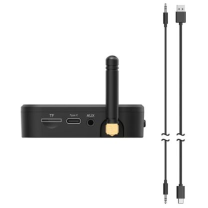Hama (Link.it solo) Bluetooth Audio Adapter, Retrofit Bluetooth to Old Stereo Systems via 3.5mm Jack, microSD Slot
