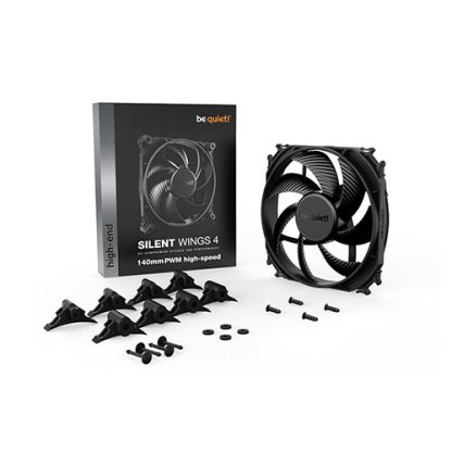 Be Quiet! (BL097) Silent Wings 4 14cm PWM High Speed Case Fan, Black, Up to 1900 RPM, Fluid Dynamic Bearing