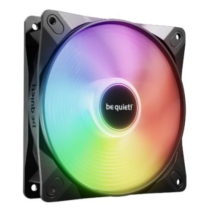 Be Quiet! (BL123) Light Wings LX 12cm PWM High-Speed ARGB Case Fan, Rifle Bearing, Impeller w 16 LEDs, Daisy-Chain, Up to 2100 RPM, Black