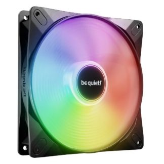 Be Quiet! (BL126) Light Wings LX 14cm PWM ARGB Case Fan, Rifle Bearing, Impeller w 16 LEDs, Daisy-Chain, Up to 1200 RPM, Blac