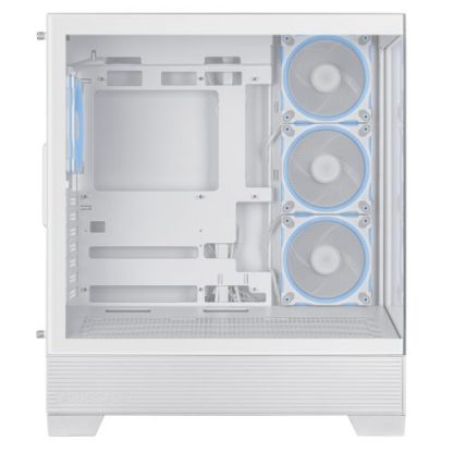 Asus A31 Plus ARGB Gaming Case w/ Front & Side Glass Windows, ATX, 4x ARGB Fans, USB-C, Angled Base, Asus BTF Compatible, White