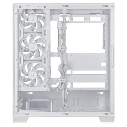 Asus A31 Plus ARGB Gaming Case w/ Front & Side Glass Windows, ATX, 4x ARGB Fans, USB-C, Angled Base, Asus BTF Compatible, White