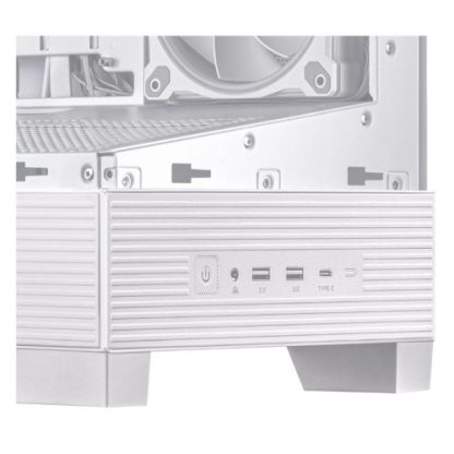 Asus A31 Plus ARGB Gaming Case w/ Front & Side Glass Windows, ATX, 4x ARGB Fans, USB-C, Angled Base, Asus BTF Compatible, White