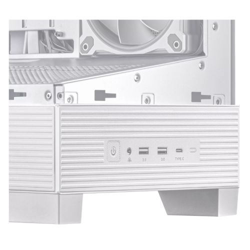 Asus A31 Plus ARGB Gaming Case w/ Front & Side Glass Windows, ATX, 4x ARGB Fans, USB-C, Angled Base, Asus BTF Compatible, White
