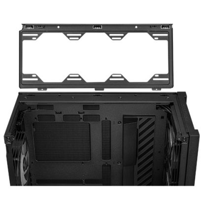 Asus TUF Gaming GT302 ARGB Case w/ Glass Window, E-ATX, 4x ARGB Fans, Interchangeable Side Panel, USB-C, Asus BTF Compatible, Black
