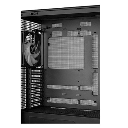 Asus TUF Gaming GT302 ARGB Case w/ Glass Window, E-ATX, 4x ARGB Fans, Interchangeable Side Panel, USB-C, Asus BTF Compatible, Black