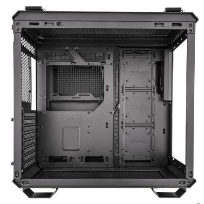 Asus TUF Gaming GT502 Case w/ Front & Side Glass Window, ATX, Dual Chamber, Modular Design, LED Control Button, USB-C, Carry Handles, Black