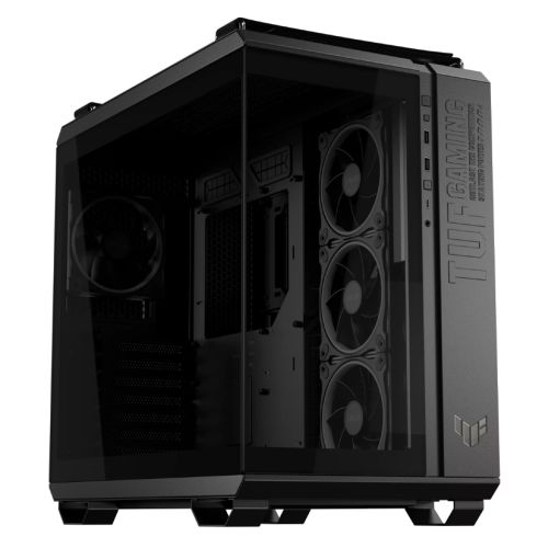 Asus TUF Gaming GT502 Horizon ARGB Case w/ Glass Front & Side, ATX, Dual Chamber, Modular Design, 4x ARGB Fans, USB-C 20Gbps, Carry Handles, Black