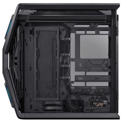 Asus ROG Hyperion GR701 BTF Gaming Case w/ Glass Windows, E-ATX, 4 Fans, Dual 420mm Radiator Support, USB-C (60W FC), Fan Hub & Lighting Panel, Advanced BTF Design, Black