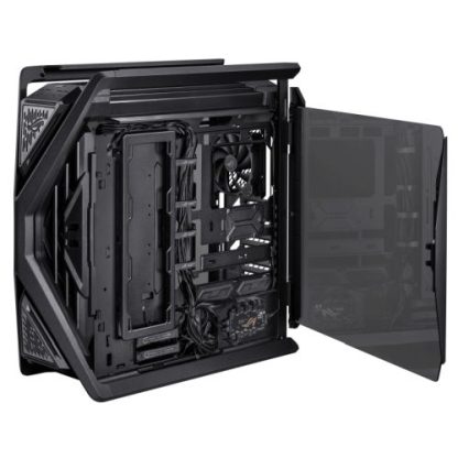 Asus ROG Hyperion GR701 BTF Gaming Case w/ Glass Windows, E-ATX, 4 Fans, Dual 420mm Radiator Support, USB-C (60W FC), Fan Hub & Lighting Panel, Advanced BTF Design, Black