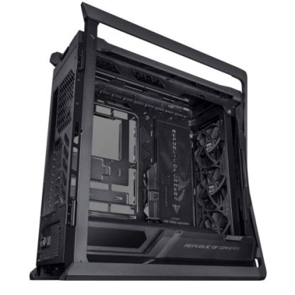 Asus ROG Hyperion GR701 BTF Gaming Case w/ Glass Windows, E-ATX, 4 Fans, Dual 420mm Radiator Support, USB-C (60W FC), Fan Hub & Lighting Panel, Advanced BTF Design, Black