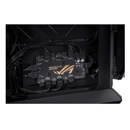 Asus ROG Hyperion GR701 BTF Gaming Case w/ Glass Windows, E-ATX, 4 Fans, Dual 420mm Radiator Support, USB-C (60W FC), Fan Hub & Lighting Panel, Advanced BTF Design, Black