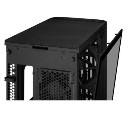 Asus ProArt PA401 Wood TG Gaming Case w/ Glass Panel, ATX, Front Grill, 2x 16cm Fans, PWM Fan Hub, USB-C 20Gps, Black