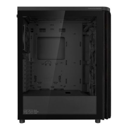 Asus ProArt PA401 Wood TG Gaming Case w/ Glass Panel, ATX, Front Grill, 2x 16cm Fans, PWM Fan Hub, USB-C 20Gps, Black