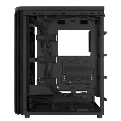 Asus ProArt PA401 Wood Gaming Case, ATX, Front Grill, 2x 16cm Fans, PWM Fan Hub, USB-C 20Gps, Black
