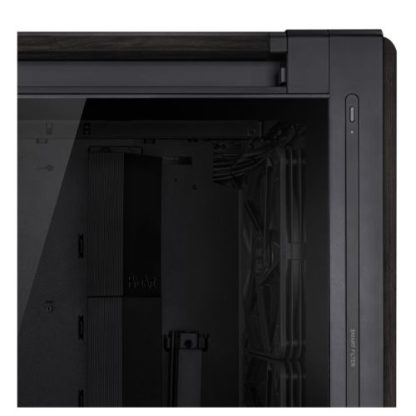 Asus ProArt PA602 Wood TG Gaming Case w/ Glass Panel, E-ATX, Front Grill, 2x 20cm Fans, PWM Fan Hub, IR Dust Indicator, USB-C 20Gps, Black