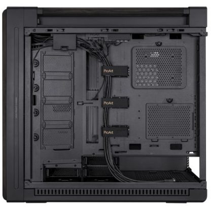 Asus ProArt PA602 Wood TG Gaming Case w/ Glass Panel, E-ATX, Front Grill, 2x 20cm Fans, PWM Fan Hub, IR Dust Indicator, USB-C 20Gps, Black