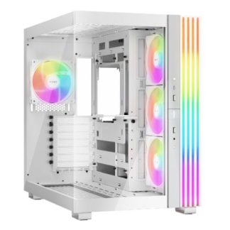 Be Quiet! Light Base 600 LX ARGB Gaming Case w/ Glass Front & Side, ATX, Invertible, 4x ARGB Fans, 1.33M ARGB Strip & Controller, USB-C, Asus BTF Compatible, White