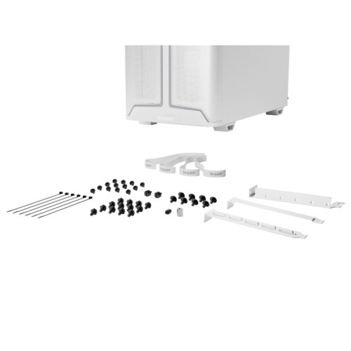 Be Quiet! Pure Base 501 DX ARGB Gaming Case w/ Glass Side, ATX, Compact Design, 3 Pure Wings 3 Fans, High Airflow Front & Top, USB-C, White