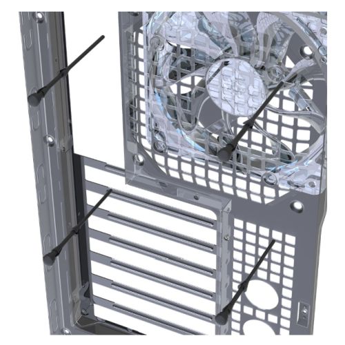 Akasa Black Rubber Case Fan Pins, Anti-Vibration & Resonance, 60-Pack