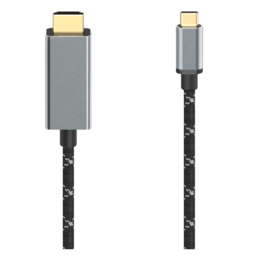 Hama USB-C Male to HDMI Male Cable, Ultra-HD 8K, 1.5 Metre Braided Cable