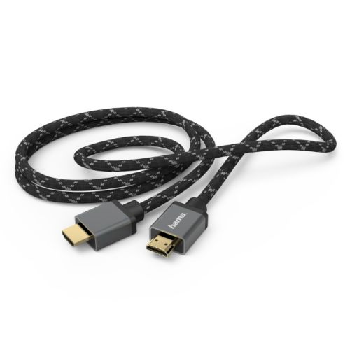 Hama Ultra High Speed HDMI Cable, Ultra-HD 8K, Gold-Plated, Braided Sheath, 3 Metre