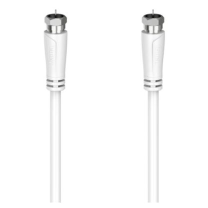 Hama SAT Connection Cable, F-Plug to F-Plug, 90dB, 1.5 Metre, White