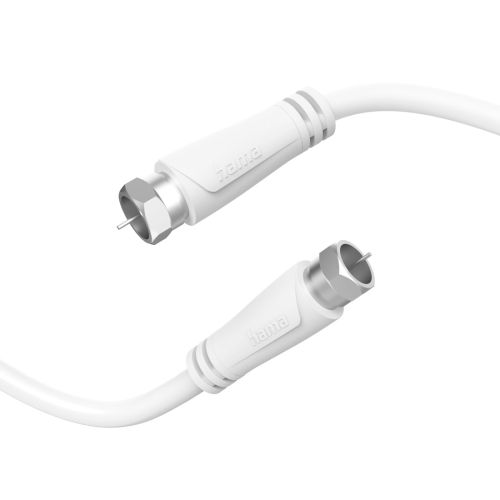 Hama SAT Connection Cable, F-Plug to F-Plug, 90dB, 1.5 Metre, White