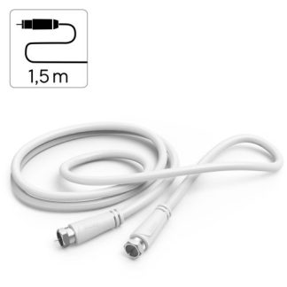 Hama SAT Connection Cable, F-Plug to F-Plug, 90dB, 1.5 Metre, White