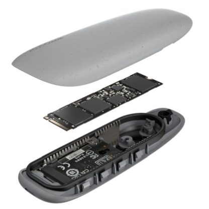 Asus Cobble M.2 PCIe/SATA SSD Caddy, USB 3.2 Gen2 Type-C, IP55 Water & Dust Resistant, Screwless Installation, Black