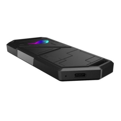 Asus ROG STRIX ARION M.2 NVMe SSD Caddy, USB 3.2 Gen2 Type-C, Aluminium, Thermal Pads, RGB Lighting, Hanger & USB-A Cable inc.