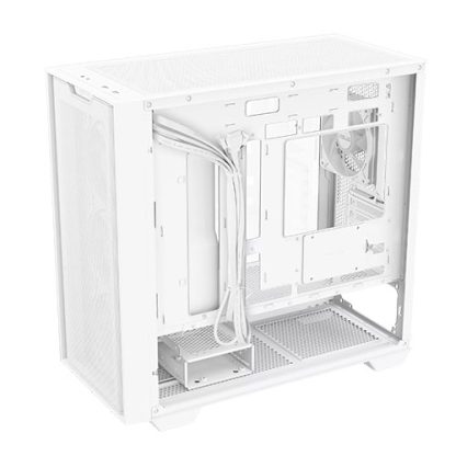 Asus A21 Plus ARGB Gaming Case w/ Glass Window, Micro ATX, 4x ARGB Fans, 380mm GPU & 360mm Radiator Support, Asus BTF Compatible, White