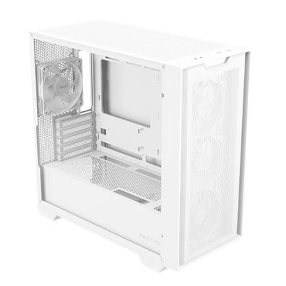 Asus A21 Plus ARGB Gaming Case w/ Glass Window, Micro ATX, 4x ARGB Fans, 380mm GPU & 360mm Radiator Support, Asus BTF Compatible, White
