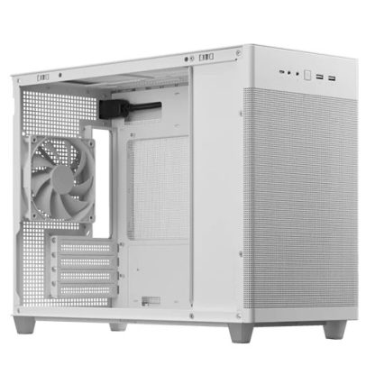 Asus Prime AP201 Gaming Case, Micro ATX, Quasi-Filter Mesh, USB-C, Tool-free Panels, 338mm GPU & 360mm Radiator Support, White