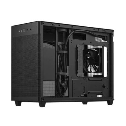 Asus Prime AP201 Gaming Case, Micro ATX, Quasi-Filter Mesh, USB-C, Tool-free Panels, 338mm GPU & 360mm Radiator Support, Black