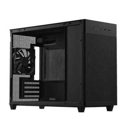 Asus Prime AP201 Gaming Case, Micro ATX, Quasi-Filter Mesh, USB-C, Tool-free Panels, 338mm GPU & 360mm Radiator Support, Black