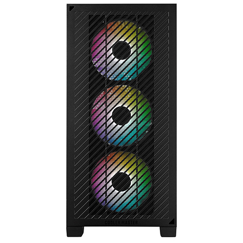 Cooler Master Elite 301 Gaming Case w/ Glass Side, Micro ATX, 3x ARGB Fans, PSU Shroud, Intake Grill, USB-C, Black